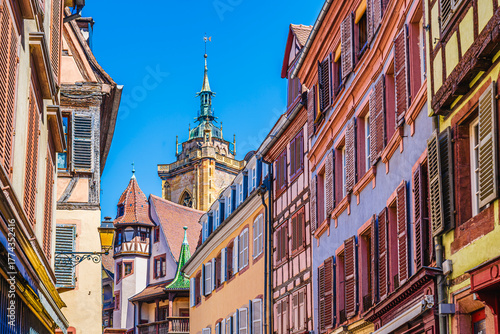 Tableau sur toile Colmar, Alsace, France: Colorful half timbered houses in the old town of Colmar