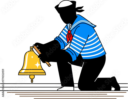 the ships soul shines dedicated sailor tends golden maritime bell