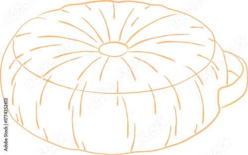 Round tufted floor cushion pouf