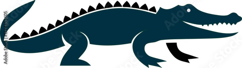 Wild crocodile vector icon, perfect for nature, adventure, and reptile wildlife themes.