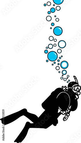 abyss journey lone divers bubbles ascend, whispering oceans ancient secrets