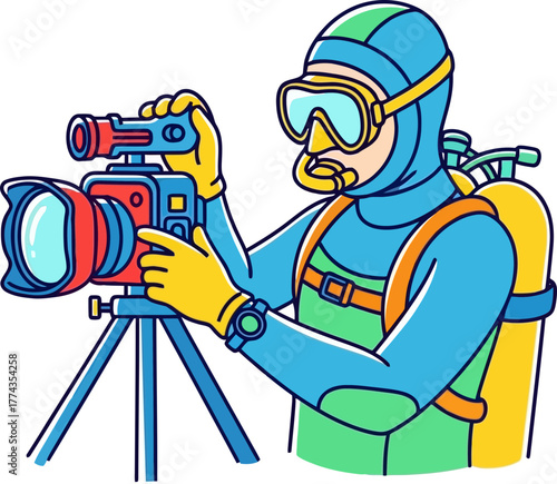 underwater explorer films oceans secrets, revealing vibrant aquatic life discoveries