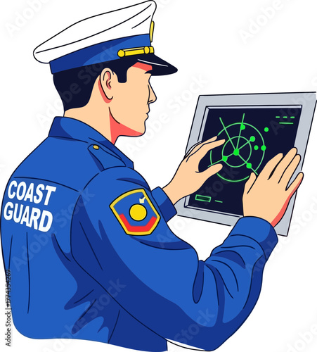 sentinel of the seas, safeguarding passage with vital radar scans