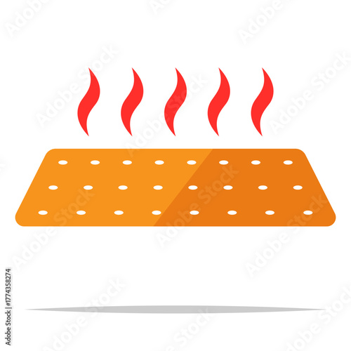 Heat plaster patch vector isolated illustration