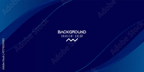 Smooth gradient from deep navy blue to bright cyan with subtle flowing curves. Modern trendy design