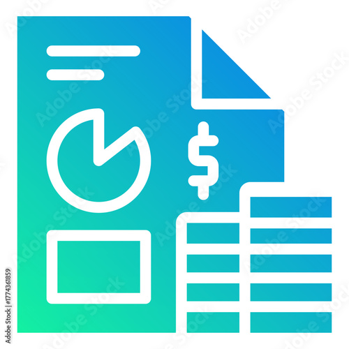 financial statements gradient fill icon