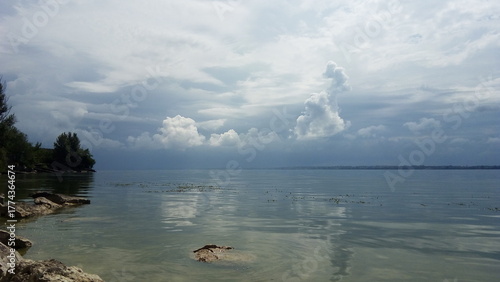 Obraz na plátně Kakhovka Reservoir full of water before russians have destroyed the dam