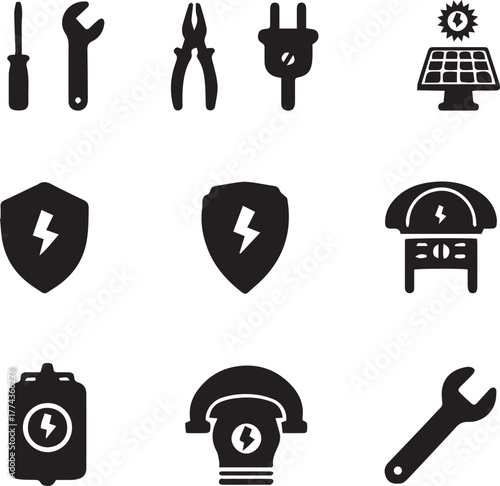 electricity related icons 
