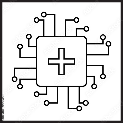 Biotech Chip icon desigbn