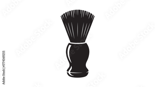 Shaving brush icon classic grooming tool illustration isolated on white background for barbershop or personal care use