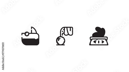 Set of accessibility icons featuring assistive technology and inclusive design perfect for web and app interfaces
