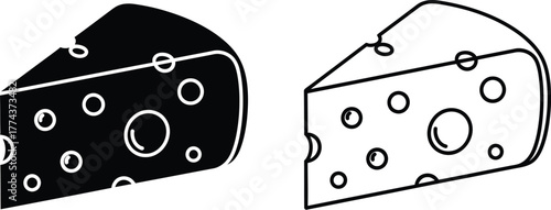 Cheese slice icon dairy food and healthy nourishment vector illustration 