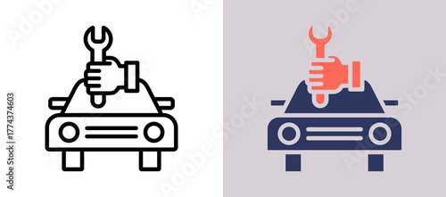 Car Service whitegrey icon