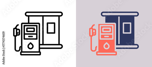 Gas Station whitegrey icon