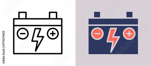 Car Battery whitegrey icon