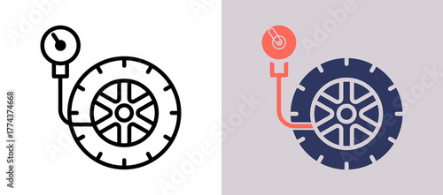 Tire Pressure whitegrey icon