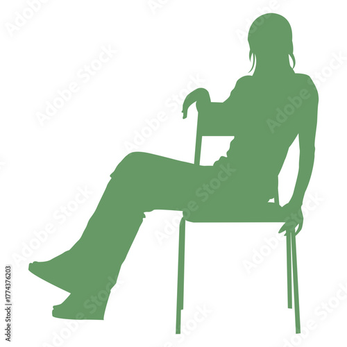 Sitting person silhouette