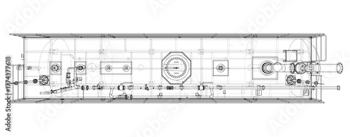 Technical Blueprint of Industrial Equipment