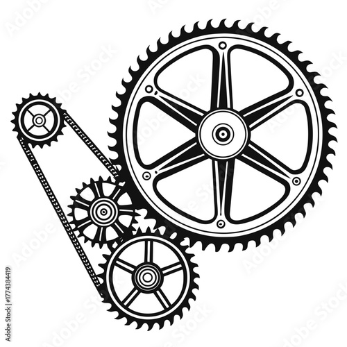 Gears and chain