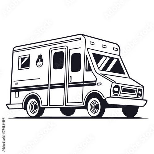 Illustration of a food truck