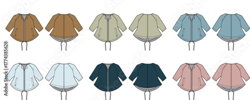 Garment Color Palette Seamless Fabric Vector Templates for Apparel Design