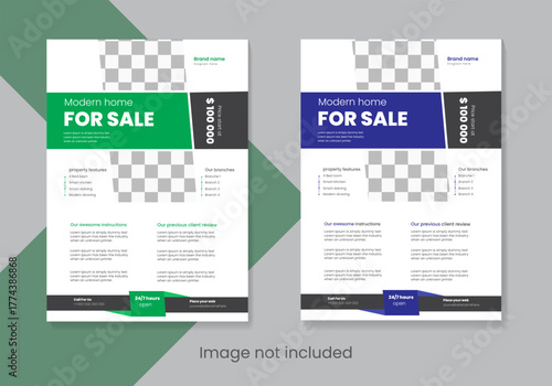 Real estate flyer design Template.