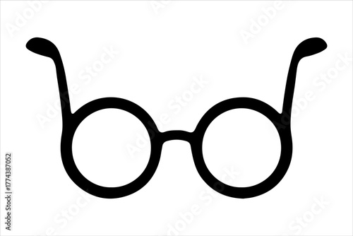 Vector illustration of glasses in doodle style Основные RGB