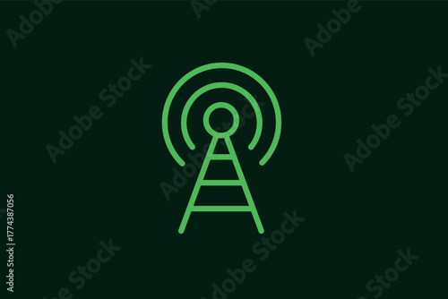 transmission technology illustration in flat style design. Vector illustration.	