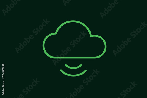 cloud hosting illustration in flat style design. Vector illustration.	
