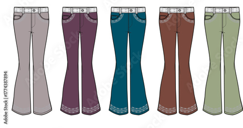 Vibrant and Stylish Variety of Bell Bottom Pants Fashionable Designs
