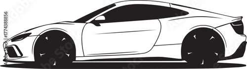 vector illustration of sports car