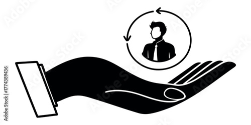 Nurturing professional growth with care, a helping hand for talent development, modern recruitment, and team support showing new opportunities unfolding