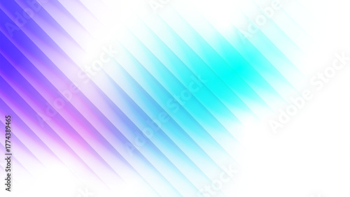 Abstract gradient of blue purple cyan color with refracted strips of glass effect. Trendy ribbed texture isolated on white background. Vector graphic design elements.