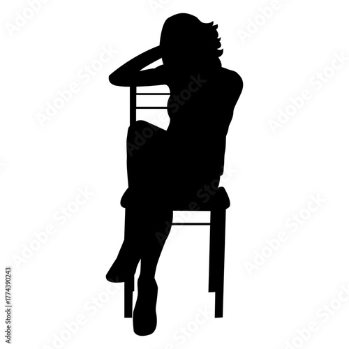 Relaxed Woman Silhouette