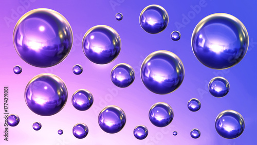 Purple blue balls abstract ...