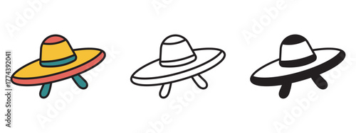 Isolated vector illustration of summer hat