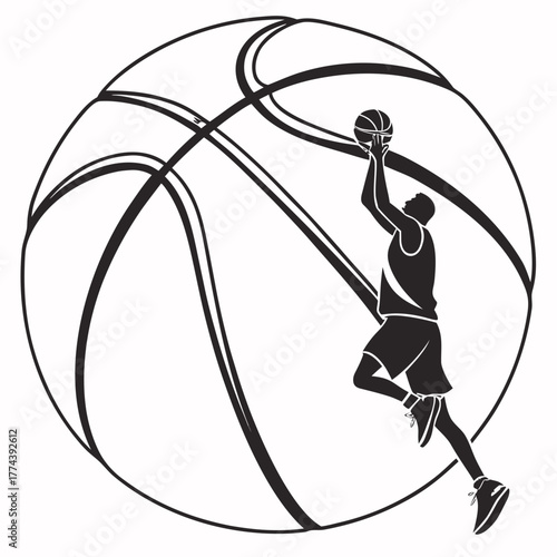 basketball player silhouette vector