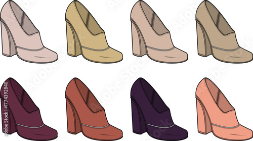 Elegant High Heels A Stylish Shoe Collection in Various Colors
