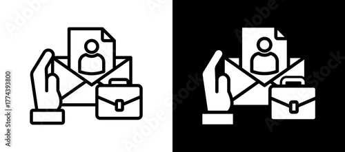 Recruitment Agencies lineglyph icon