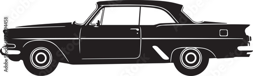 vector illustration of classic old car