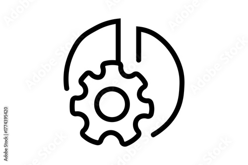 The image shows an icon of a globe combined with a gear symbol. The globe represents global connectivity or the world, while the gear symbolizes settings, optimization, or automation.