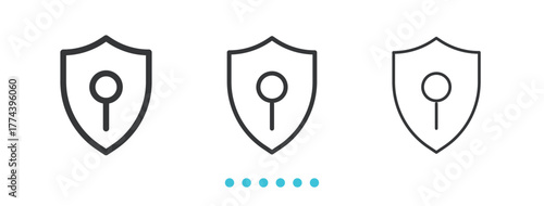 Security Protection icon. Thin line icon vector