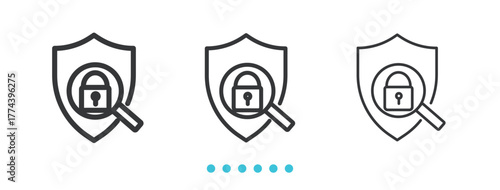 Password Protection icon. Thin line icon vector