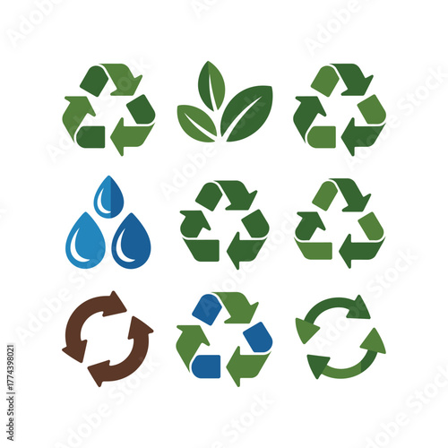 Collection of Recycle and Eco Icons