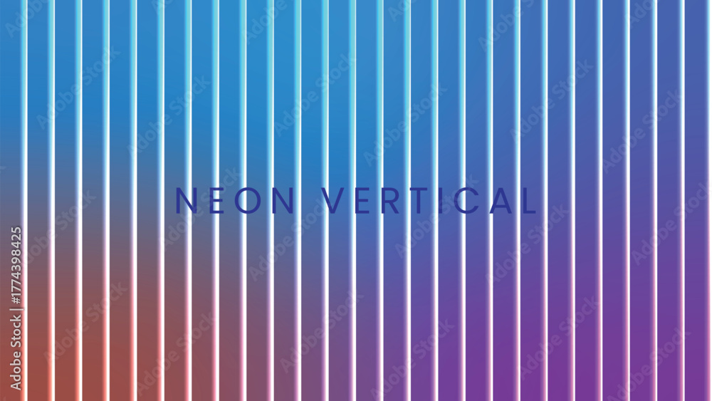 Obraz premium Vertical neon lines gradient abstract background isolated on white background
