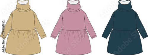 Fashionable Women's Pullover Hoodie Dresses in Different Colors Trendy and Comfortable Style