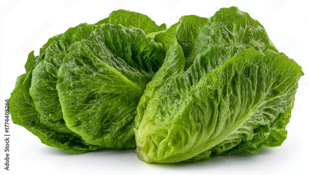 Fototapeta premium Shredded green cabbage appears fresh and organic when placed on a white background