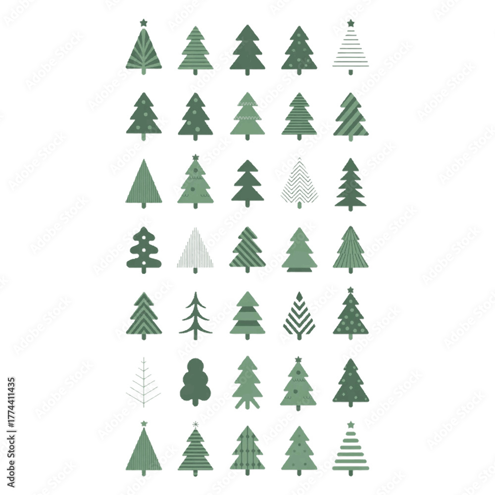 Obraz premium christmas tree vector illustration