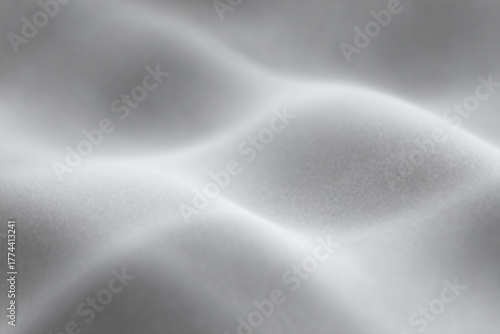 Monochromatic palette of foggy whites and gray background