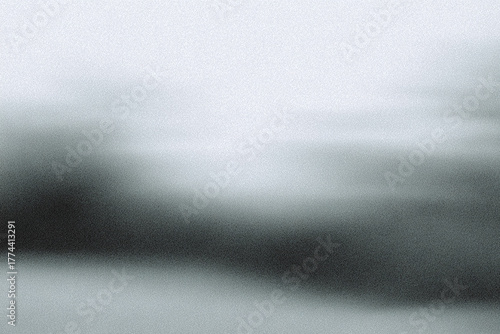 Monochromatic palette of foggy whites and gray background